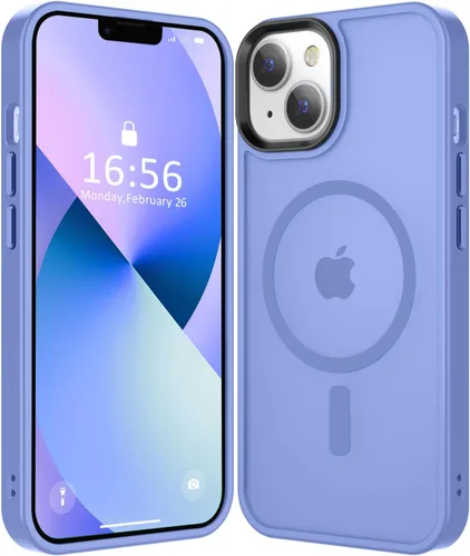 Vista 25 de Fuerte magnético para iPhone 11, compatible con Magsafe, [resistente a caídas de 13 pies] Funda trasera translúcida mate con sensación de piel