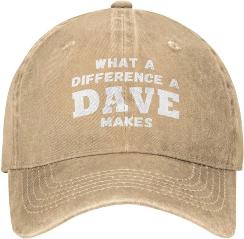 Vista 3 de What A Differences A Dave Makes Hat Gorra de béisbol Sombreros para hombres Sombrero ajustable