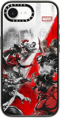 Vista 159 de CASETiFY Funda para iPhone Air, compatible con MagSafe Marvel VS CoLab Protección contra caídas de grado militar 4x de 8.2 pies Funda Capitán