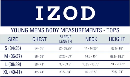 Vista 4 de IZOD Camisa Oxford de manga larga con botones para hombre joven