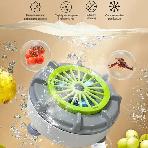 Vista 2 de Lavadora de frutas y verduras, Purificador de productos Lavadora de verduras y frutas, Disfrute de una limpieza silenciosa: Lavadora ultrasónica