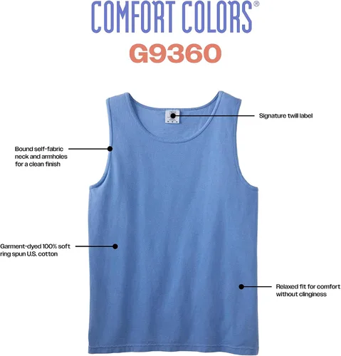 Vista 2 de Comfort Colors Camiseta sin mangas para adultos, estilo G9360