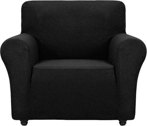 Vista 52 de ZNSAYOTX Funda súper elástica para silla (30"-47"), nuevas fundas de silla a rayas para sala de estar, aptas para perros y mascotas, protector
