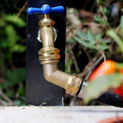 Vista 6 de Conector de codo de manguera de jardín, accesorios de tubería de latón macizo de 45 grados, codo de manguera, elimina el estrés y la tensión
