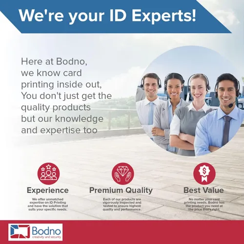 Vista 7 de Bodno CR80 - Paquete de 10 tarjetas de PVC de calidad gráfica prémium de 30 mil