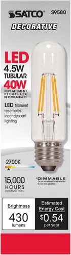 Vista 2 de Satco S9560 A15 LED foco de base mediana transparente, 4,5W