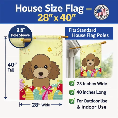Vista 320 de Caroline's Treasures BB1923GF Bandera decorativa para jardín con diseño de Border Collie, para caza de huevos de Pascua, para jardín, jardín, patio