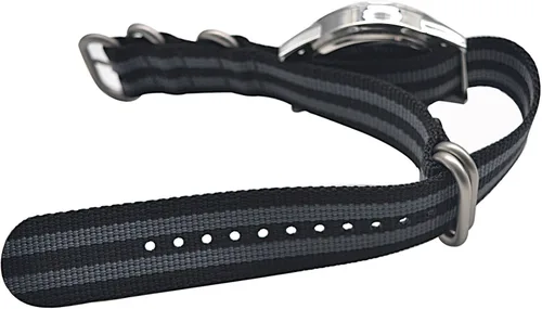 Vista 6 de ArtStyle Correa de reloj con correa de nailon de calidad de 0.069 pulgadas de grosor y hebilla cepillada resistente