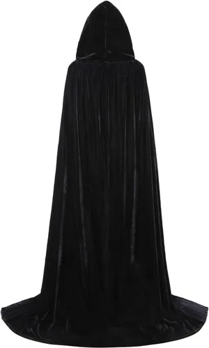 Vista 5 de ALIZIWAY Capa con capucha de terciopelo de lujo con capucha para adultos, Halloween, Navidad