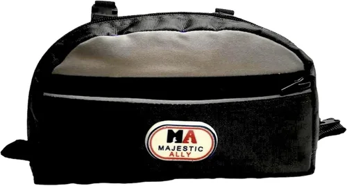 Vista 6 de Bolsa de sillín reflectante de nylon Majestic Ally para sillín occidental (Negro)