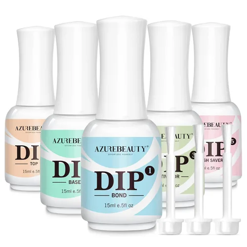 Vista 23 de AZUREBEAUTY - Juego de uñas en polvo para inmersión, rojo navideño, borgoña, rosa, baya, brillo, blanco, plata, purpurina, 6 colores, kit