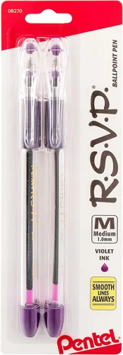Vista 6 de Pentel RSVP - Bolígrafo (0.039 pulgadas), línea media, tinta negra, paquete de 2 (BK91BP2A)