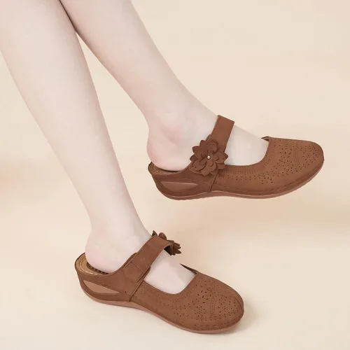 Vista 23 de Alicegana Sandalias elegantes de verano para mujer, con puntera cerrada, estilo casual, sin cordones, con gancho ajustable