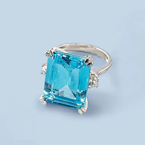 Vista 6 de Ross-Simons 17.30 ct. t.w. Blue and White CZ Ring in Sterling Silver