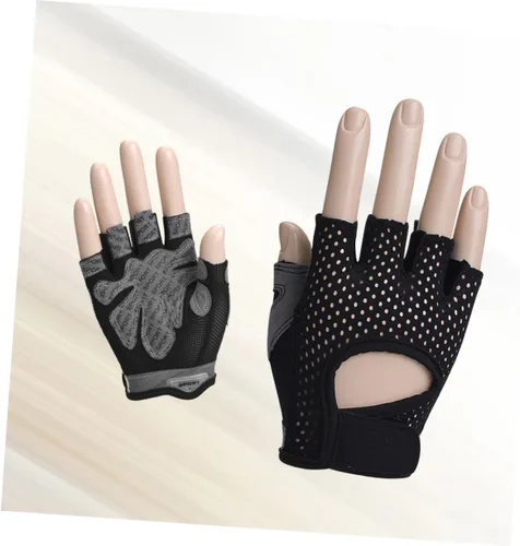 Vista 7 de Women Sports Half Finger Training Gloves with Anti-Slip Silicone Palm Breathable Sweat-Absorbing Fitness Gloves for Weightlifting and Dumbbell