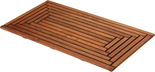 Vista 4 de Bare Decor Giza - Tapete para puerta de ducha, spa y madera maciza de teca, 36 x 20 pulgadas