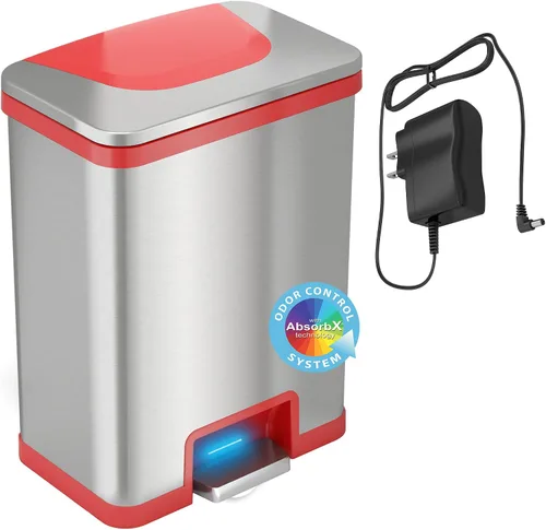 Vista 9 de TapCan - Bote de basura automático con sensor de un solo toque y desodorante, 13 galones/49 litros