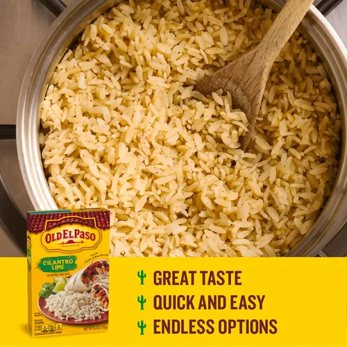 Vista 5 de Old El Paso Arroz sazonado con cilantro y lima, guarnición, 6.2 oz