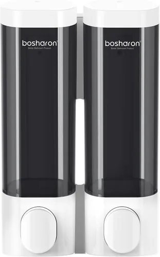 Vista 10 de Dispensador de jabón de ducha 2 en 1, dispensador de champú y acondicionador de cámara de 10.1 fl oz, dispensador de champú para ducha montado