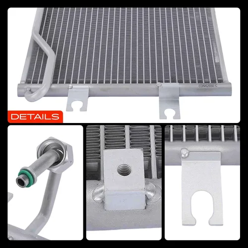 Vista 9 de A-Premium Condensador de aire acondicionado compatible con Mazda 323 1990-1994, Miata 1990-1997, Protege 1990-1994