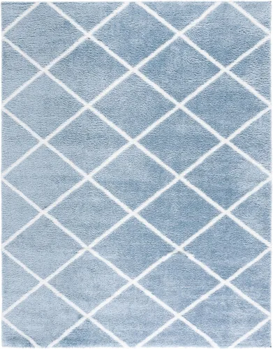 Vista 45 de SAFAVIEH Tahoe Shag Collection - Alfombra para pasillo, 2 x 9 pies, diseño de enrejado, no desprende pelusa y de fácil cuidado, 1.2 pulgadas
