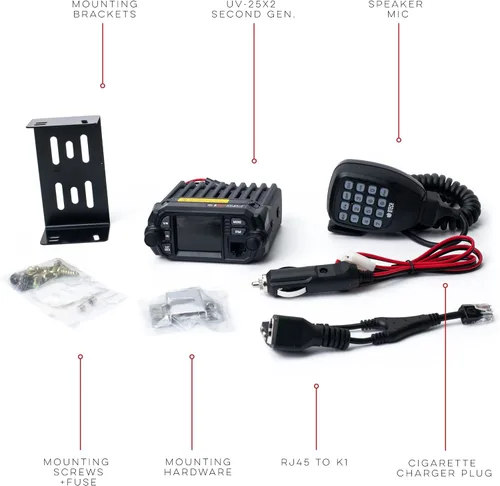 Vista 7 de BTECH UV-25X2 (Segunda Gen.) Mini base móvil de banda dual de 25 vatios, radio móvil: VHF, UHF Amateur (Ham)