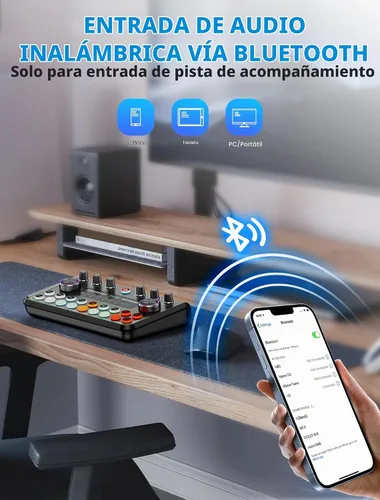 Vista 8 de SINWE Paquete de equipos de podcast para 2, mezclador de audio todo en uno