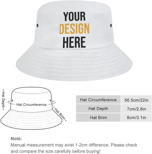 Vista 2 de Sombreros de pescador personalizados para mujeres y hombres, diseño de tu propio texto, logotipo, imagen, foto, sombreros personalizados ajustables