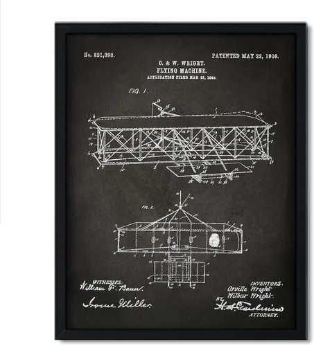 Vista 61 de Andaz Press Póster de decoración de pared con estampado de patente de pizarra, 8.5 x 11 pulgadas, aviones, trenes, automóviles, póster de patente