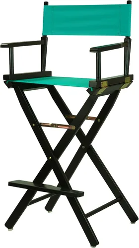 Vista 147 de Casual Home - Silla de director de 18 in, marco negro, lona negra, altura clásica Marco negro - Madera maciza