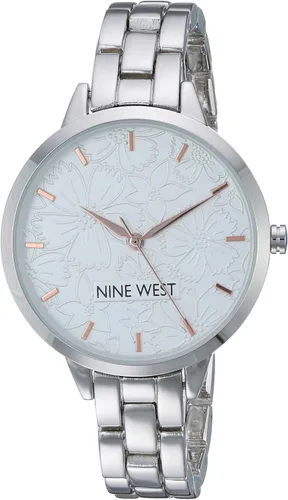 Vista 6 de Nine West - Reloj de brazalete con esfera floral para mujer