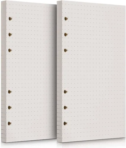 Vista 8 de Papel de recambio A6, 320 páginas A6, hojas sueltas, 6 agujeros, repuestos para cuaderno de 6 anillas rellenables, planificador, diario, pintura