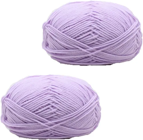 Vista 5 de 3.53 oz (2 rollos) Hilo de algodón de leche ecológico de algodón de ganchillo para tejer bufanda/hilo de ganchillo de lujo, cálido, suave, ligero, #1