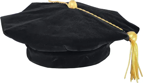 Vista 3 de GradPlaza Doctorado Tam Graduaton Tam Terciopelo con Borla Dorada