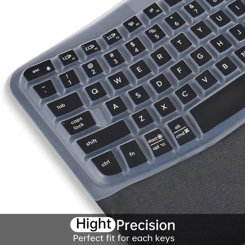 Vista 2 de Logitech Wave Keys MK670 Combo - Funda para teclado Logitech Wave Keys, funda protectora ergonómica inalámbrica para teclado, accesorios de piel