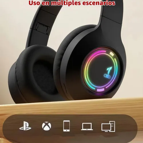 Vista 9 de Auriculares Bluetooth Sobre la Oreja, Auriculares Inalámbricos de Baja Latencia, Llamadas Manos Libres, Auriculares de Reducción de Ruido de Graves