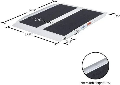 Vista 3 de Rampa sólida de aluminio de 3 x 30 pulgadas