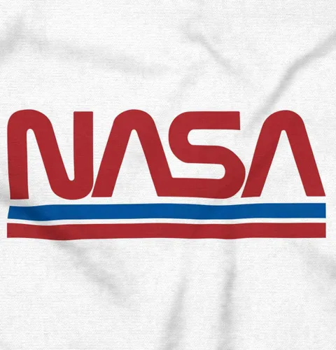 Vista 2 de Retro Classic Space NASA Worm Logo Ringer T Shirt Hombres Mujeres