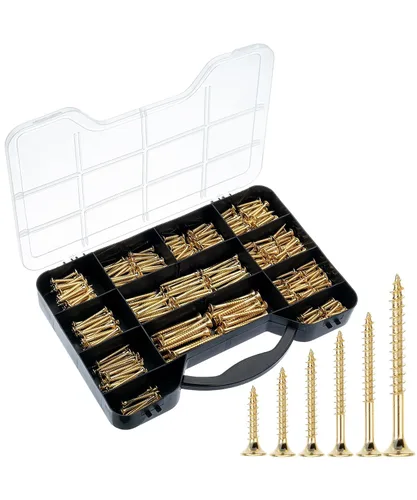 Vista 13 de Mr. Pen - Kit surtido de tornillos para madera, 152 piezas, negro, puntas Phillips, tornillos de madera surtidos, 6 tamaños