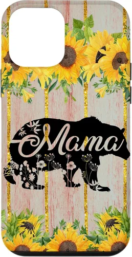 Vista 16 de Mama Bear Rustic Woodgrain Sunflower Farmhouse Country Mama Case for iPhone 17