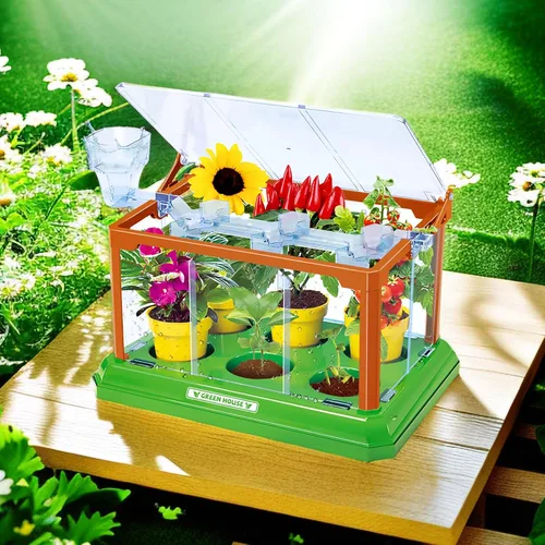 Vista 6 de EXBEPE Kit de jardinería para niños, kit de terrario de cultivo de invernadero, juego de cultivo de plantas, descubrimiento, regalo educativo