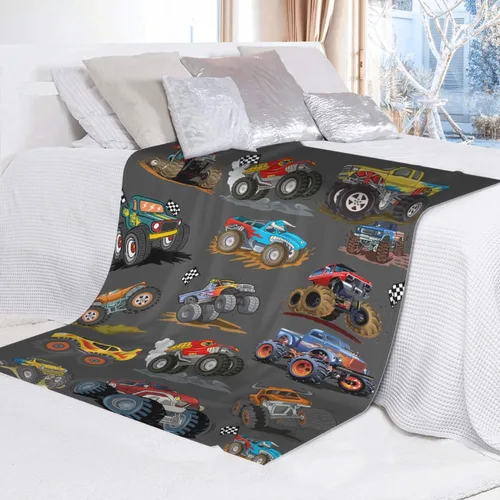 Vista 17 de Manta de bebé con texto en inglés «Just A Boy Who Loves Trucks» para niños y niñas, manta súper suave para envolver al recién nacido, acogedora