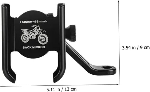Vista 3 de Soporte de teléfono móvil ajustable para bicicleta para manubrio, soporte giratorio de navegación, fácil instalación, diseño resistente