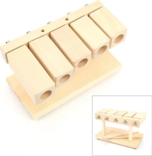 Vista 7 de Bloque de percusión de madera, 5 tonos, ritmo de arce, con martillo para música de ópera nacional