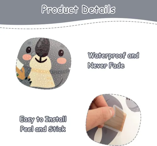 Vista 4 de Calcomanías de pared de ramas de árbol y koala para niños, calcomanías de pared para niños, decoración de pared para dormitorio de bebé, sala