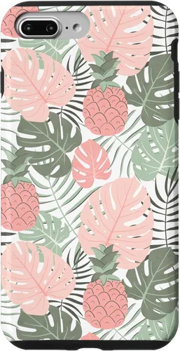Vista 12 de Tropical Hawaiian Pineapple Pink Sage Colors Pattern Case for iPhone 17
