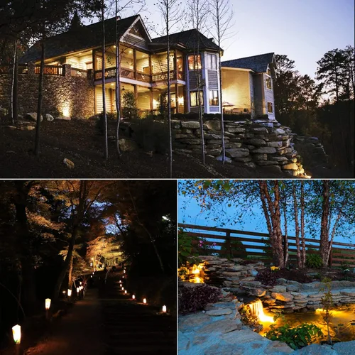 Vista 7 de Iluminación de paisaje LED de 12 V 5 W, aluminio fundido, impermeable, bajo voltaje, 450 lúmenes, blanco cálido para jardín, césped, porche, patio