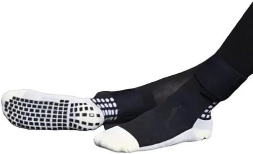 Vista 4 de Calcetines de fútbol, calcetines de fútbol para hombre, calcetines de fútbol antideslizantes, calcetines de agarre, mangas de espinilleras, correas