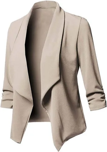 Vista 3 de Womens Sequins Jackets Open Front Blazers Jacket Lapel Long Sleeve Glitter Party Shiny Cardigan Suit with Pocket