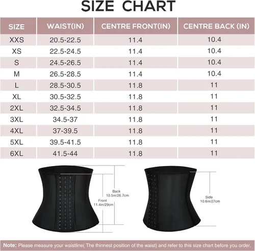 Vista 6 de FeelinGirl Workout Waist Trainer for Women Latex Corset Cincher Vest Girdle Hourglass Body Shaper with Steel Bones